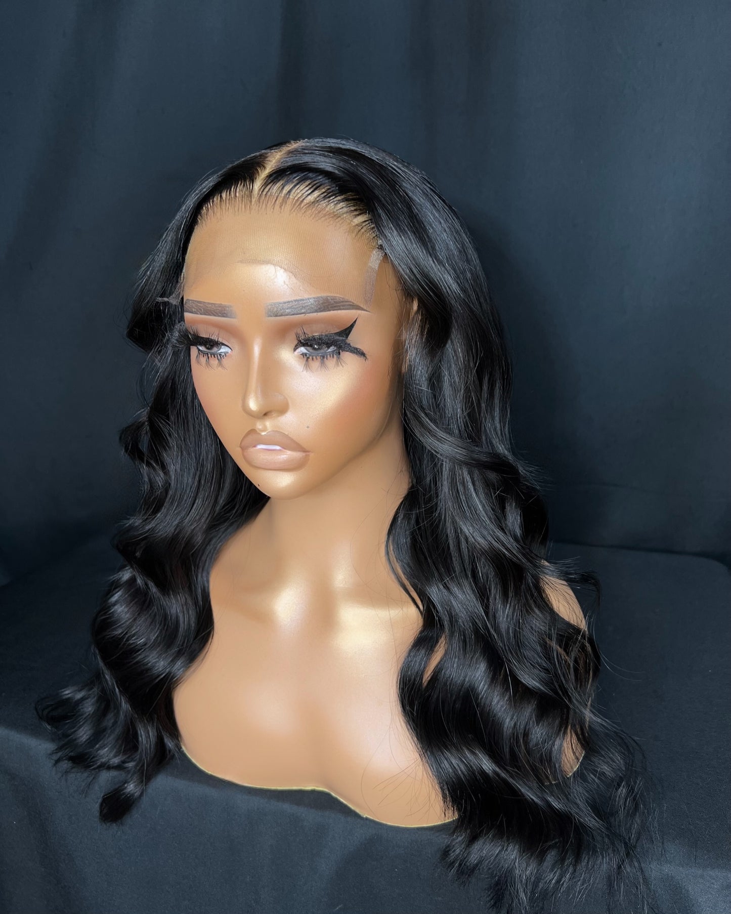 “VIANCA” SMALL CAP, LAST 3 YEAR PLUS, 5x5 CLOSURE, HD LACE, 18-INCH, STRAIGHT, JET BLACK, READY TO SHIP WIG