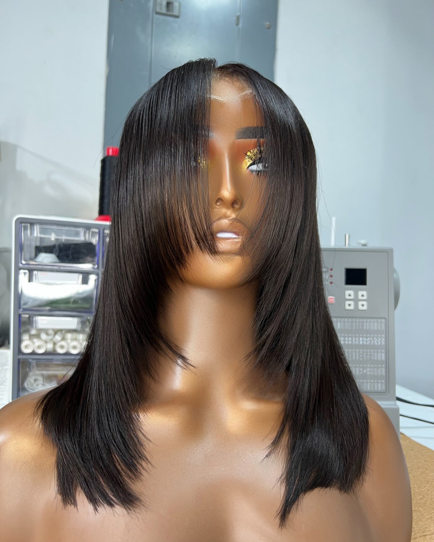 “MING” READY TO SHIP WIG, CLOSURE WIG, 5X5 CLOSURE, HD LACE, 15-INCH, STRAIGHT WIG