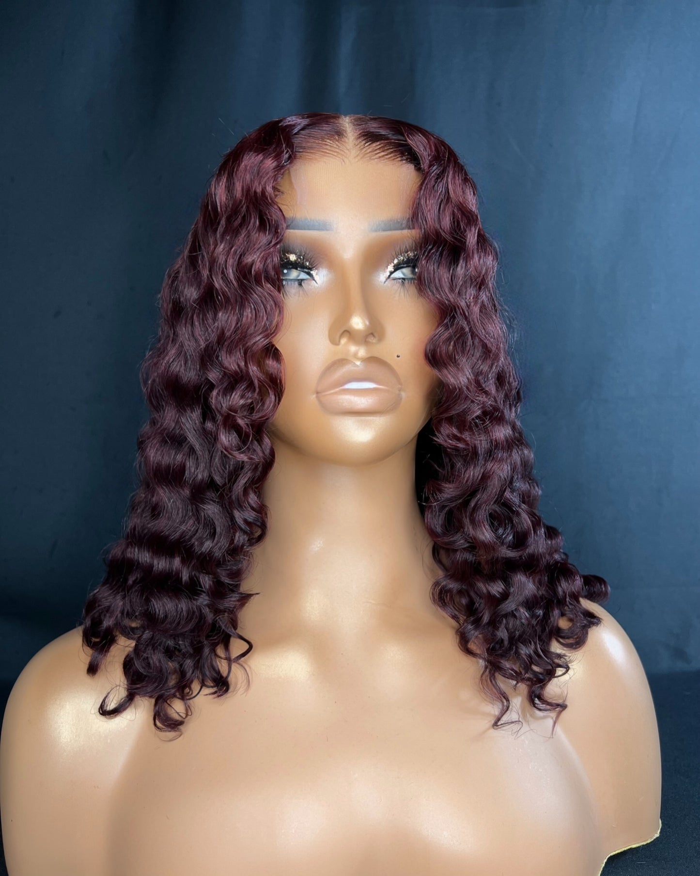 "AYLA" SMALL CAP, 2X6 HD LACE CLOSURE, 12-INCH, CURLY, READY TO SHIP WIG