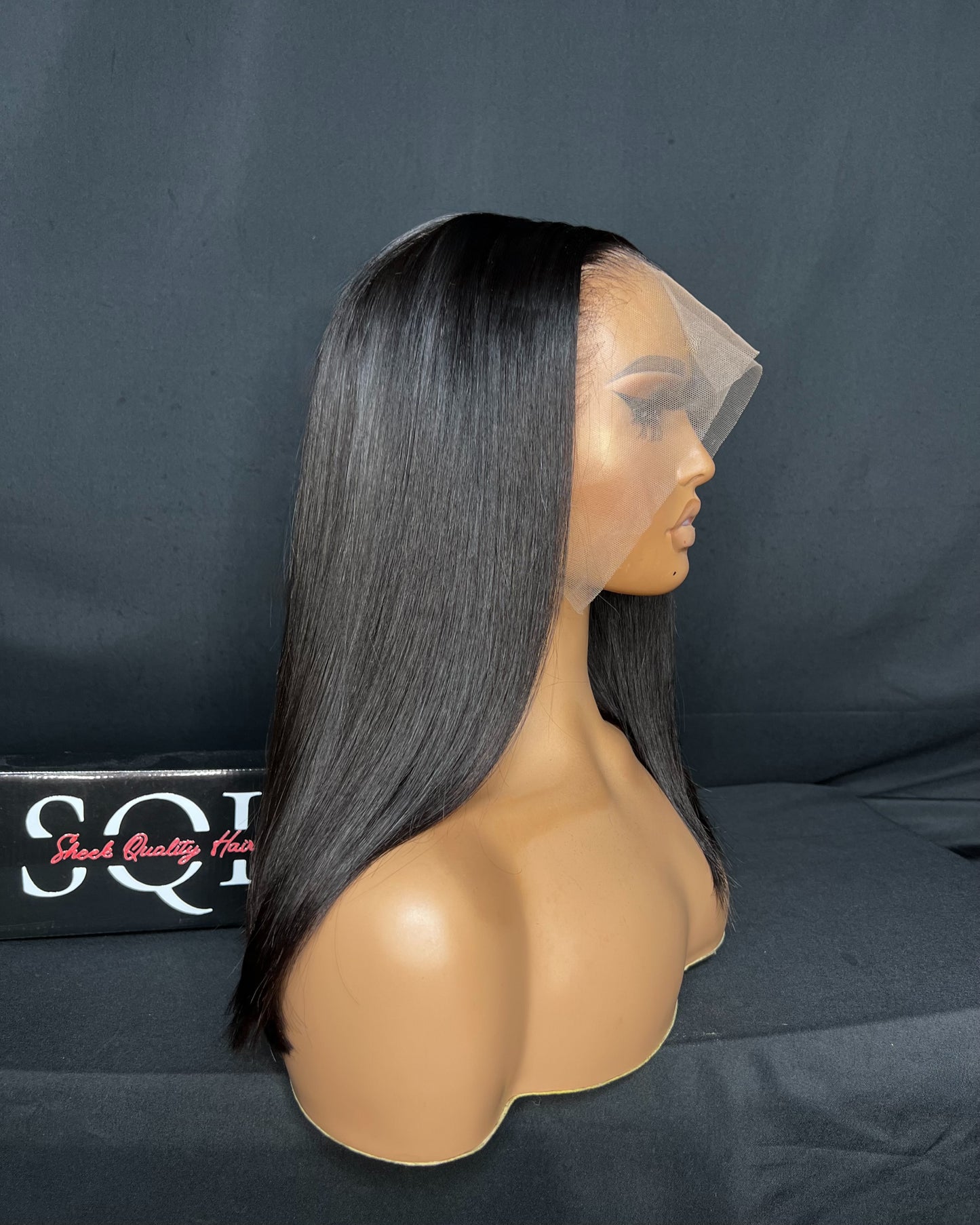 “JOSETTE” (Ready to Ship Wig) 13x4 FRONTAL, TRANSPARENT LACE, 14-INCH, STRAIGHT, EASY TO WEAR WIG
