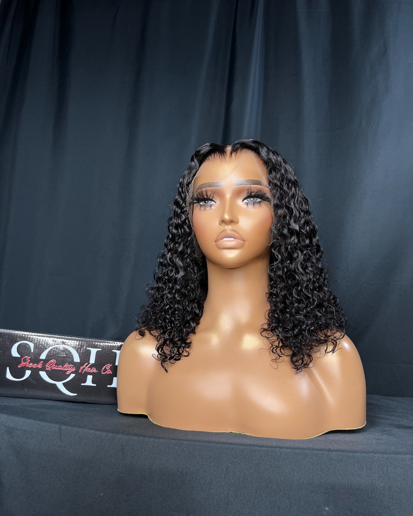 “SABRINA” 13x4 HD LACE FRONTAL, 12 INCHES, BRAZILIAN CURLY, READY TO SHIP WIG