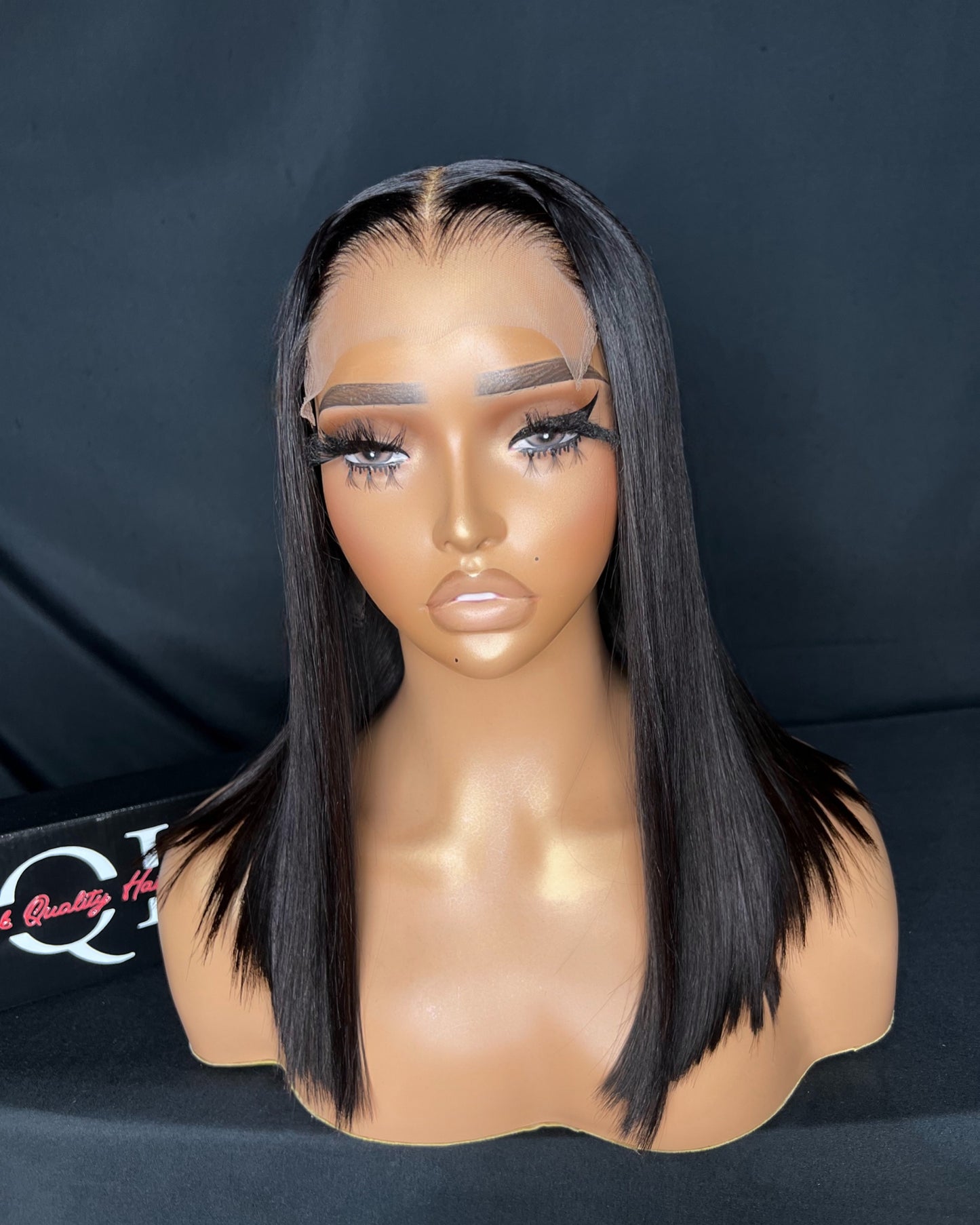 “DAWN” (Ready to Ship Wig) PRE-MADE, 5x5 CLOSURE, TRANSPARENT LACE, 14-INCH, STRAIGHT, READY TO WEAR WIG