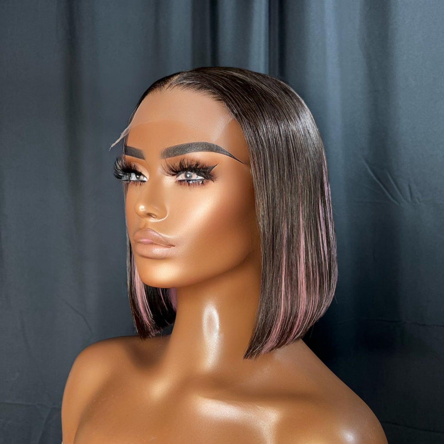 “CANDY” CURTA PRONTA PARA USAR PERUCA, 5X5 HD LACE CLOSURE WIG, PERUCA DE CABELO HUMANO DE 12 POLEGADAS, PERUCA PRONTA PARA ENVIAR
