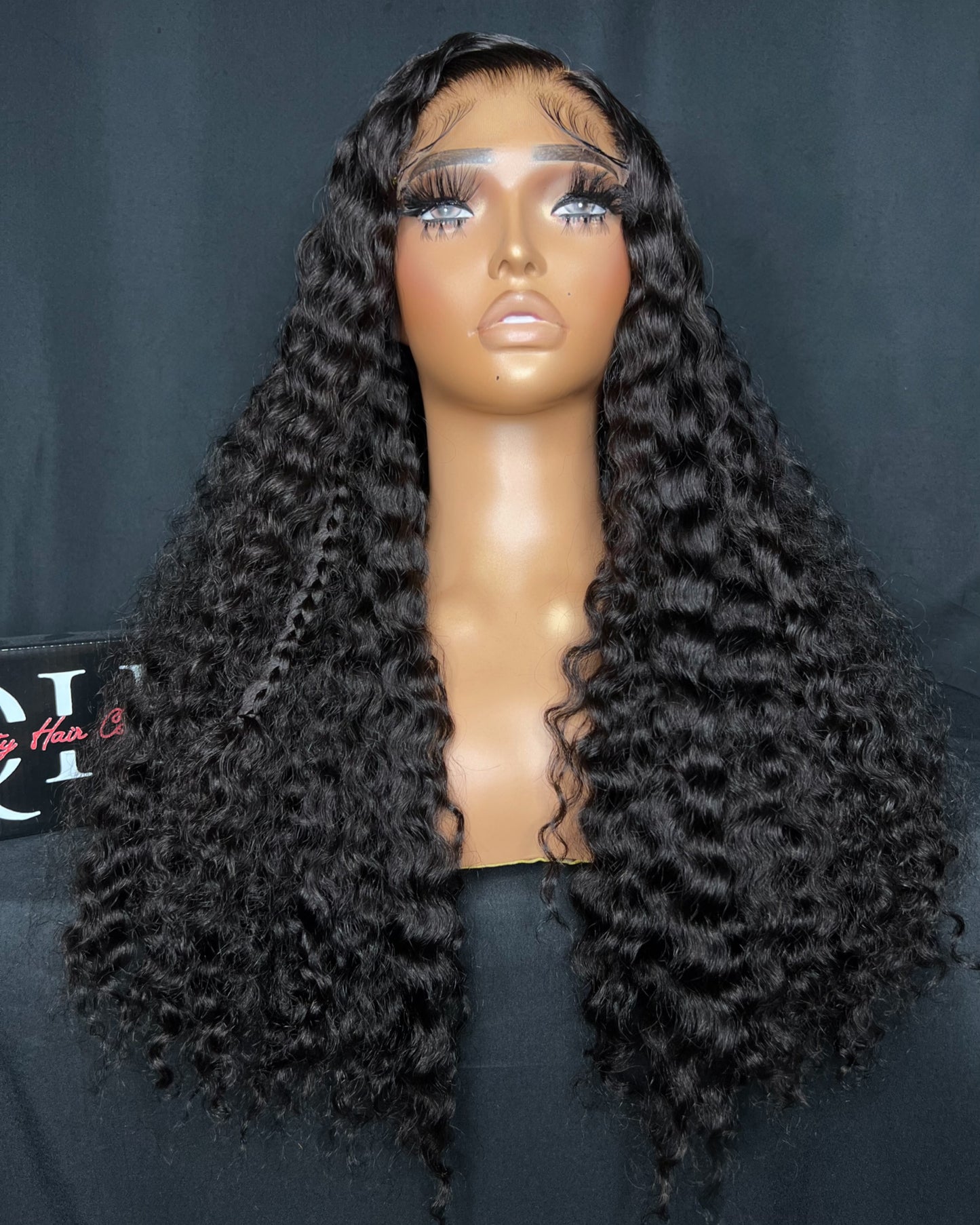 “ABBY” LARGE WIG CAP, 5x5 CLOSURE, HD LACE, 22-INCHES, CURLY, LAST 2 YEARS, READY TO WEAR WIG