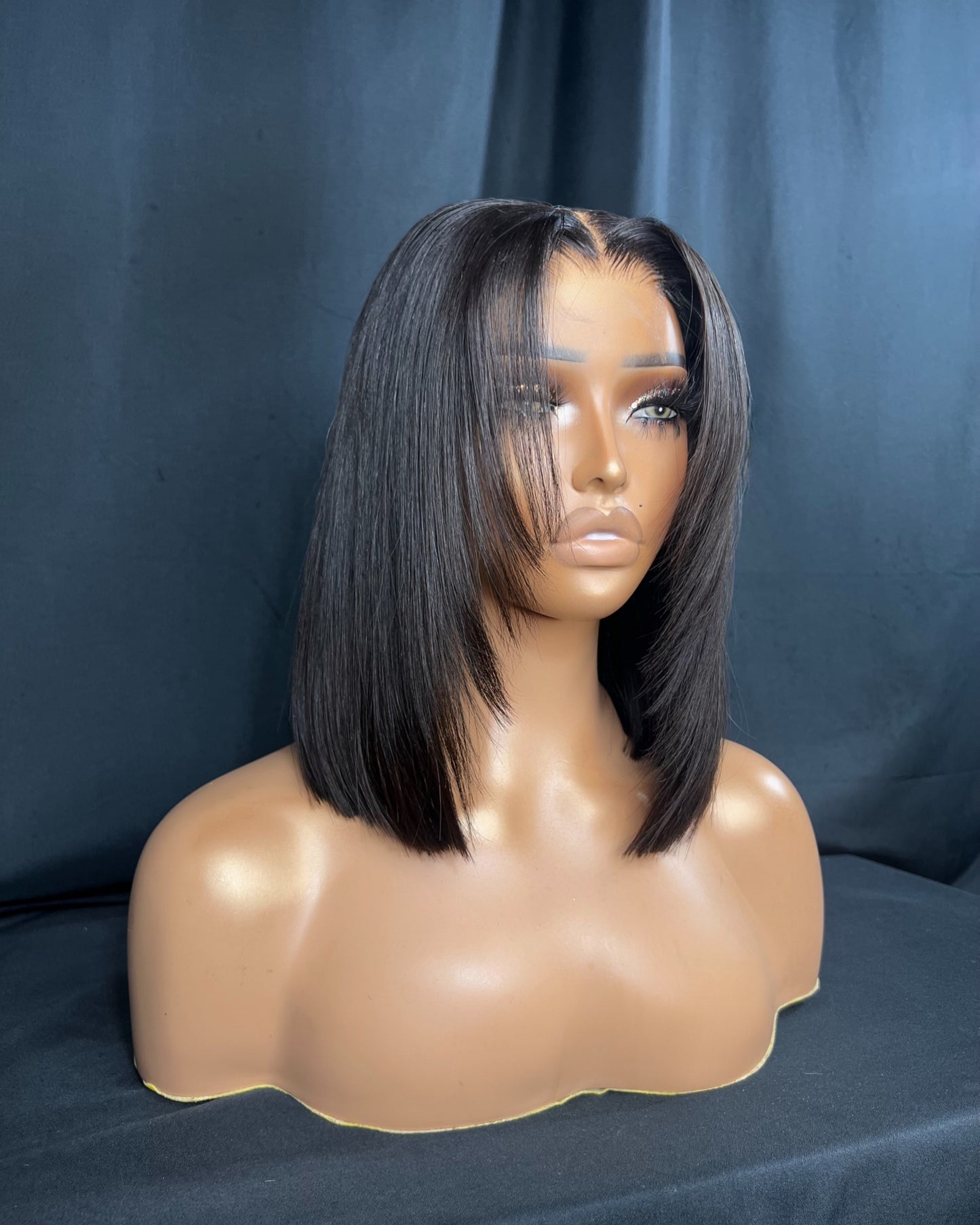 “LIZ” 2x6 CLOSURE, HD LACE, STRAIGHT, BLUNT CUT BOB, LAST 3 YEAR PLUS, READY TO SHIP WIG