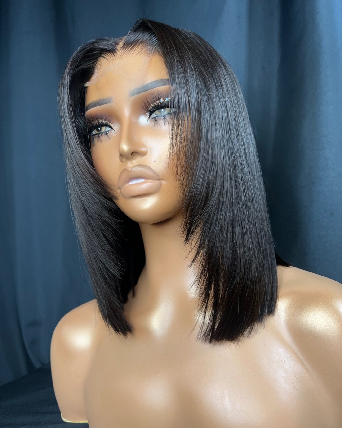“LIZ” 2x6 CLOSURE, HD LACE, STRAIGHT, BLUNT CUT BOB, LAST 3 YEAR PLUS, READY TO SHIP WIG