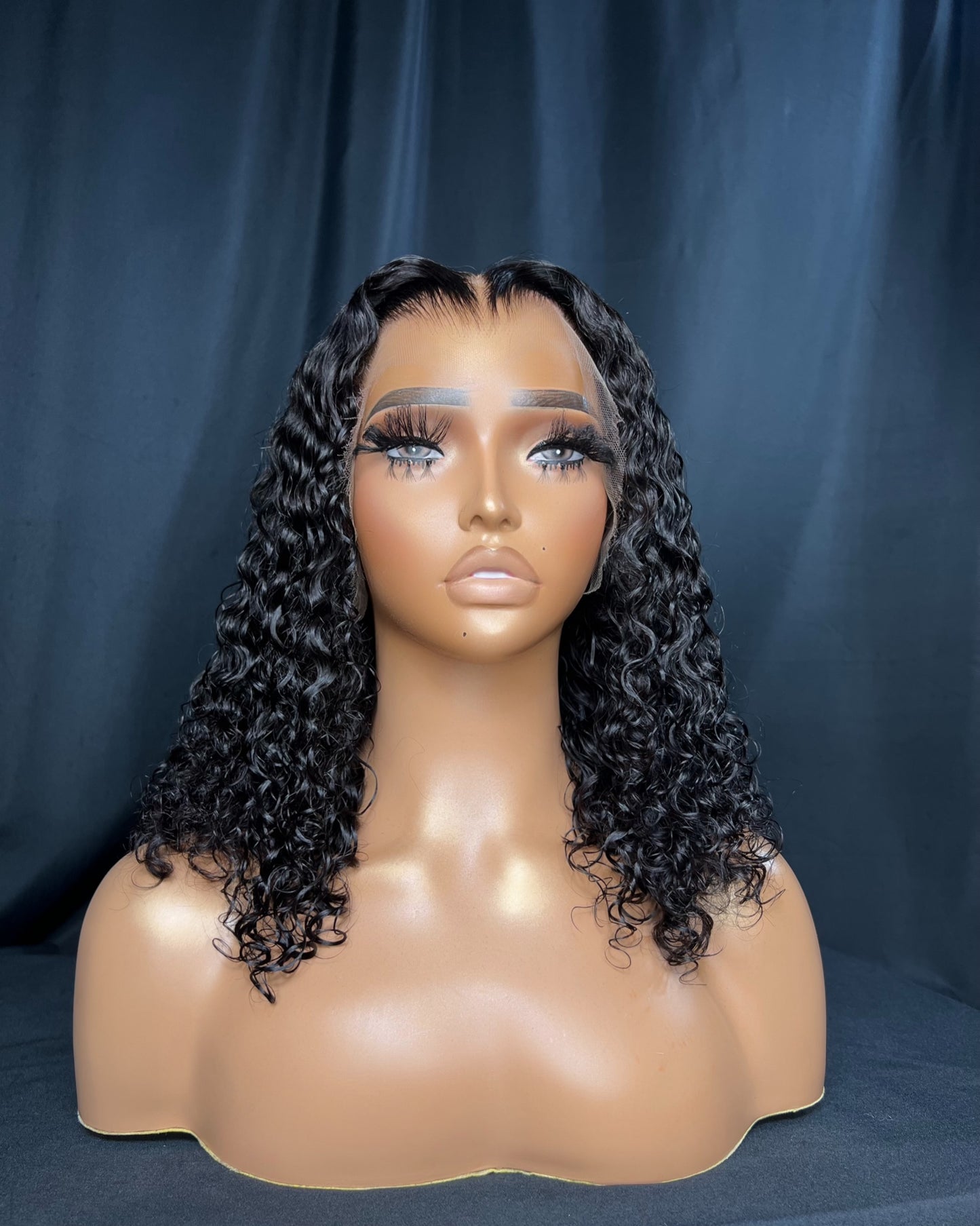 “SABRINA” 13x4 HD LACE FRONTAL, 12 INCHES, BRAZILIAN CURLY, READY TO SHIP WIG