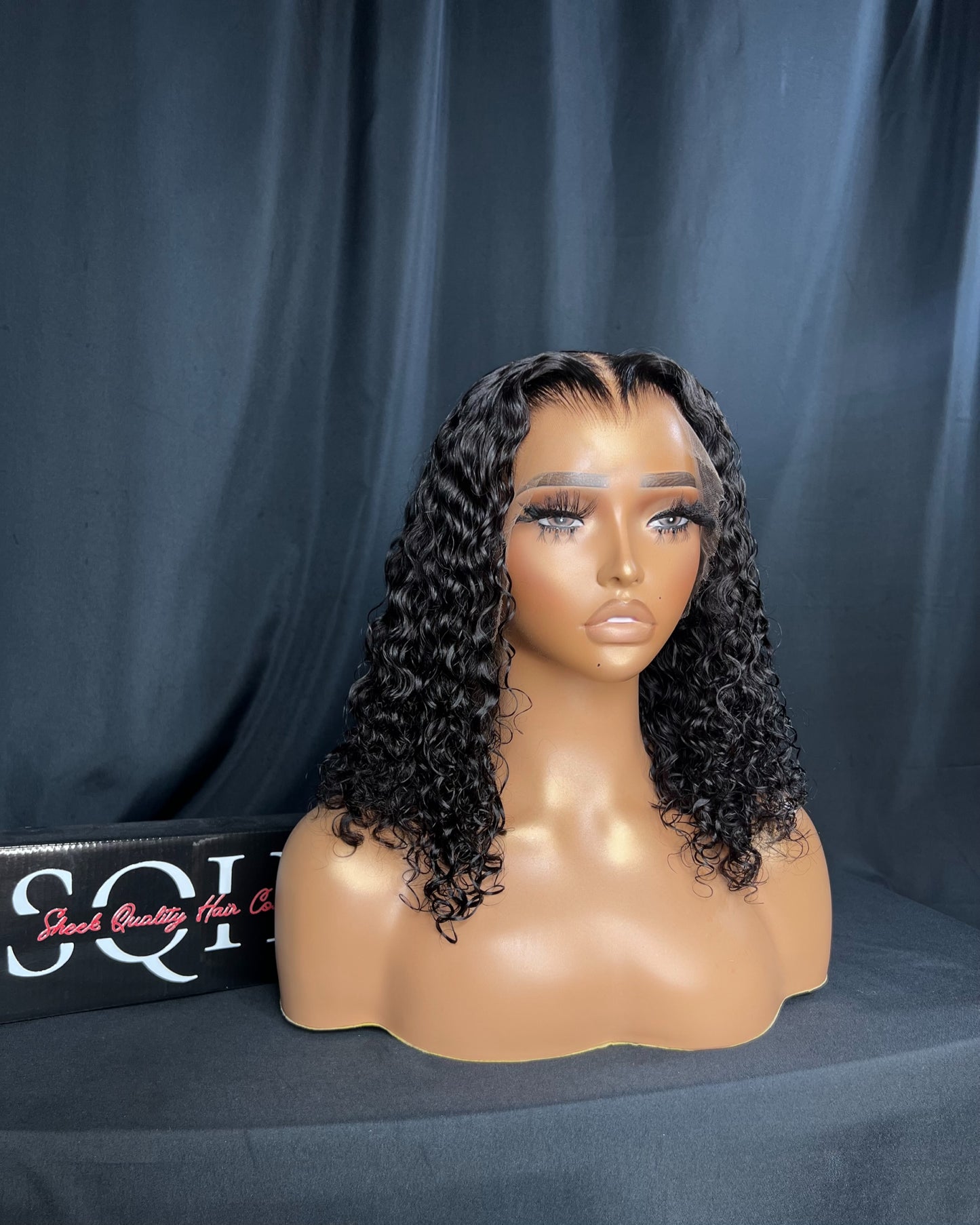 “SABRINA” 13x4 HD LACE FRONTAL, 12 INCHES, BRAZILIAN CURLY, READY TO SHIP WIG