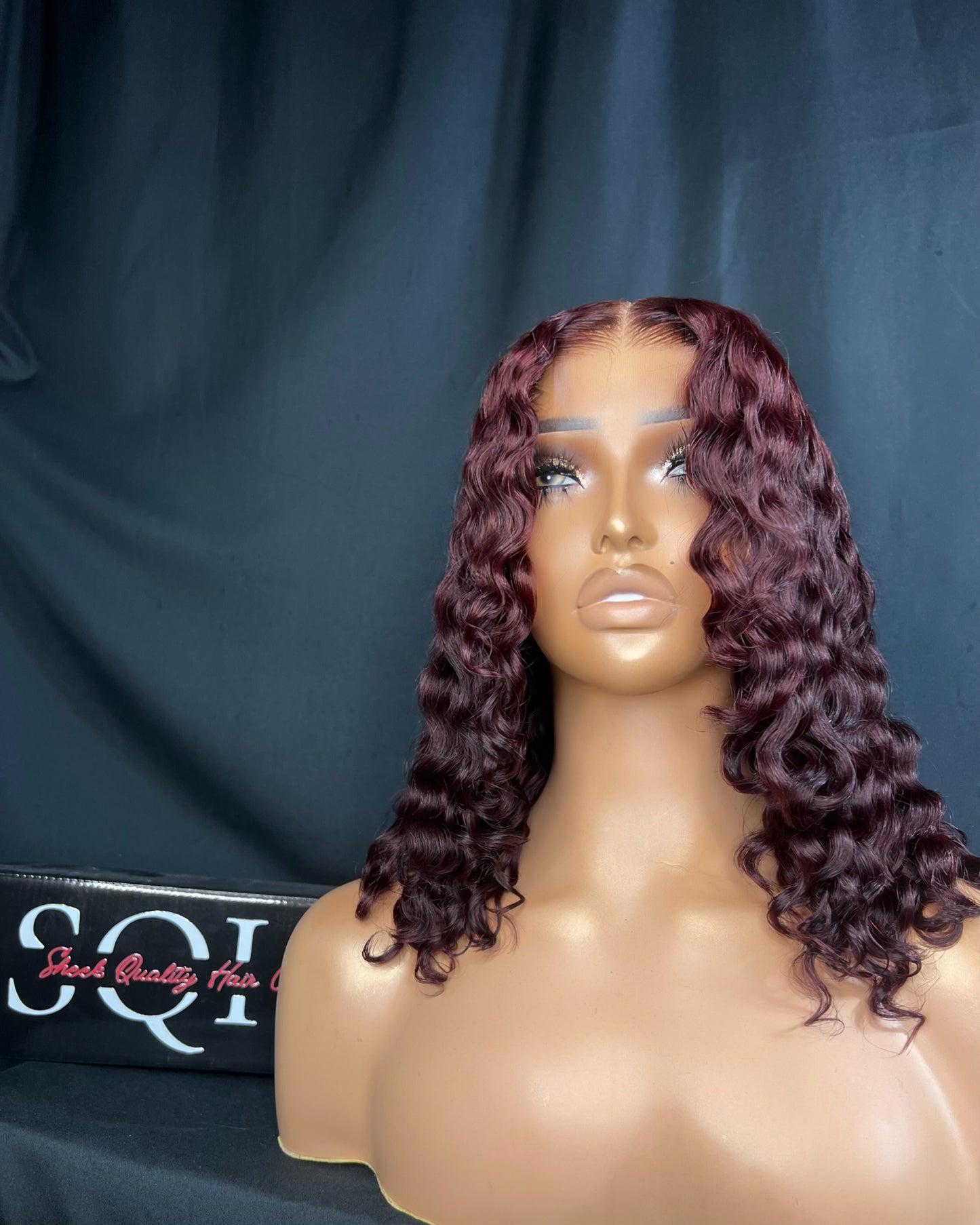 "AYLA" SMALL CAP, 2X6 HD LACE CLOSURE, 12-INCH, CURLY, READY TO SHIP WIG