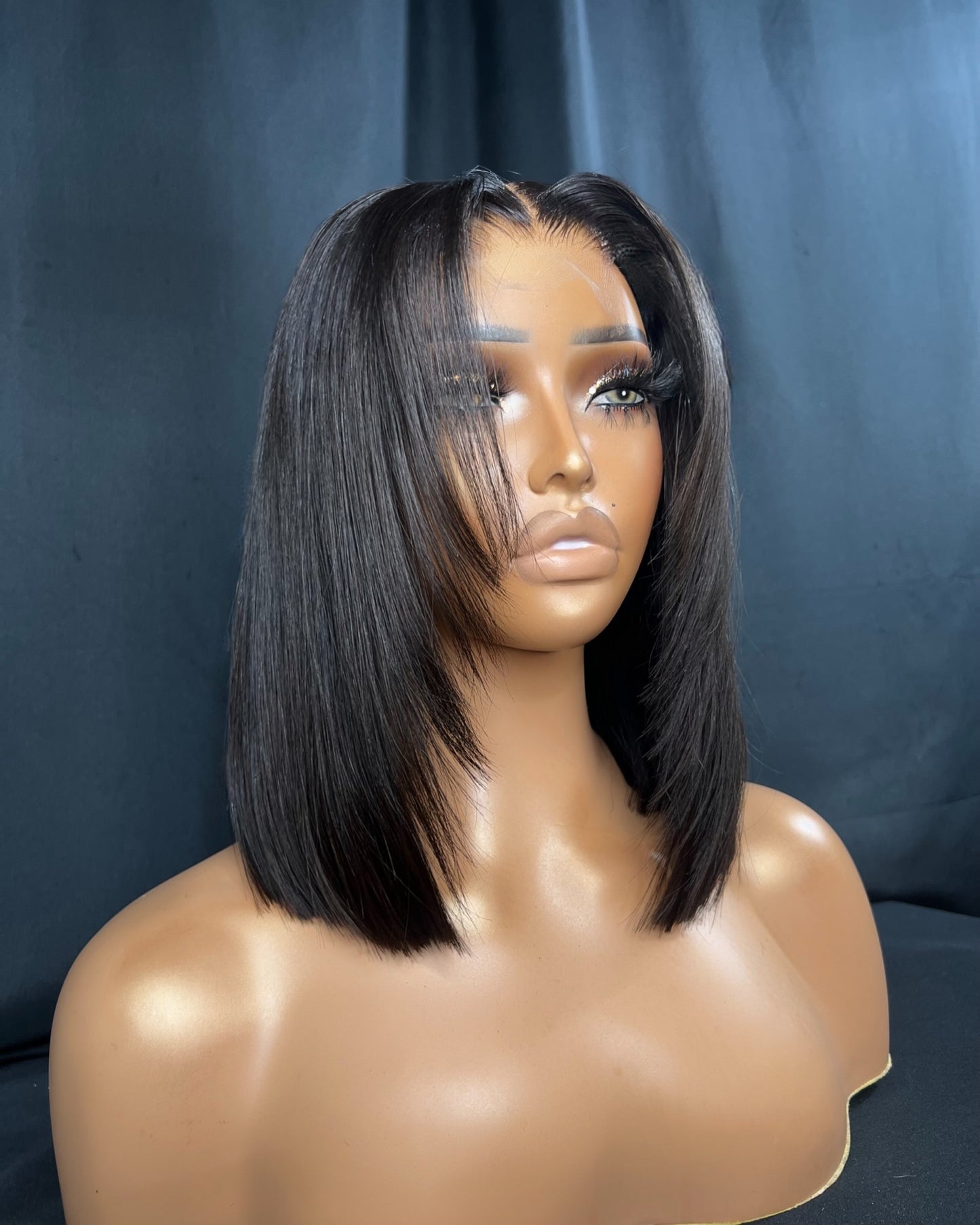 “LIZ” 2x6 CLOSURE, HD LACE, STRAIGHT, BLUNT CUT BOB, LAST 3 YEAR PLUS, READY TO SHIP WIG