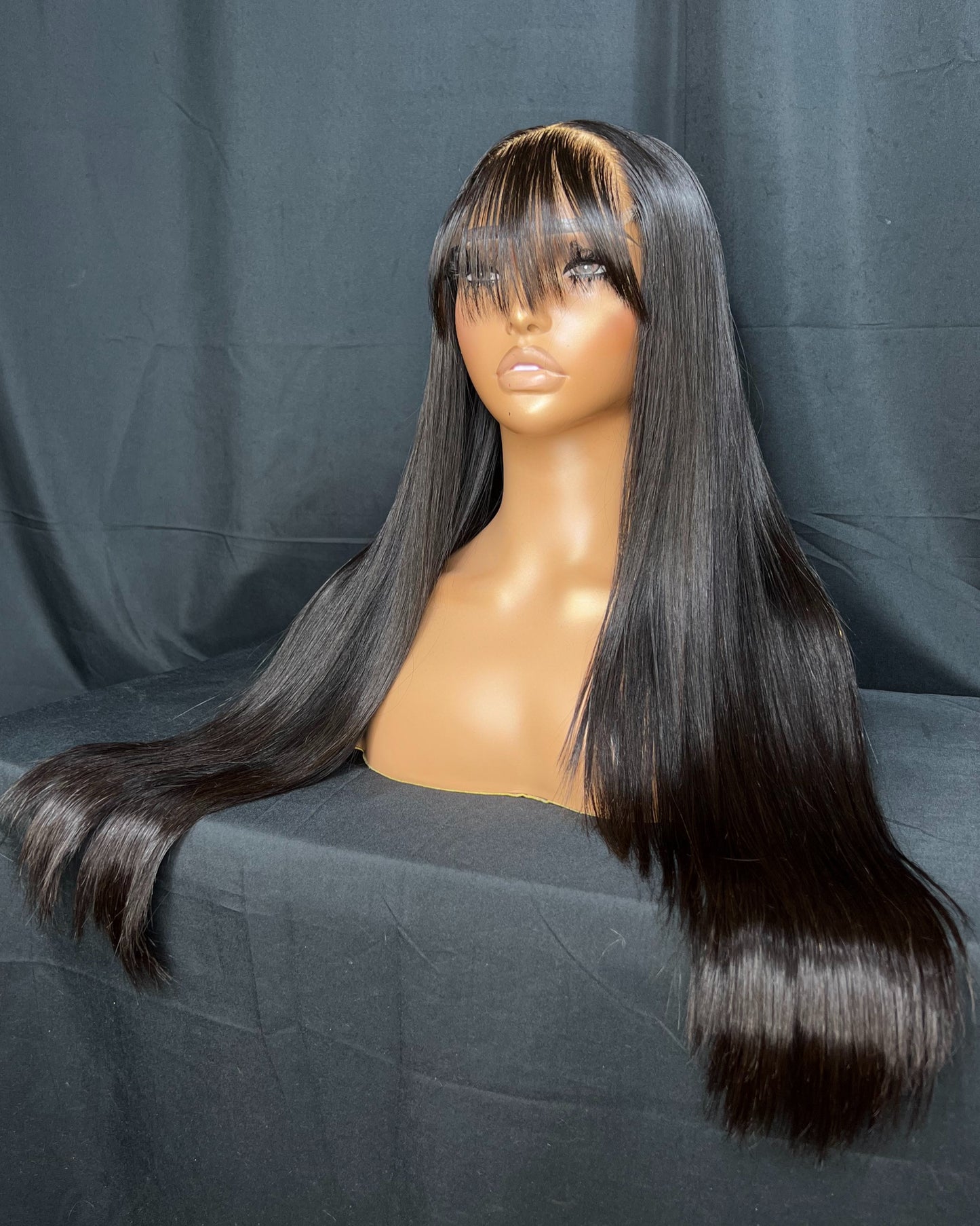 “ODESSA” 5x5 HD LACE CLOSURE, 22-INCHES, STRAIGHT, LAST 1-2 YEARS, READY TO WEAR WIG WITH BANGS
