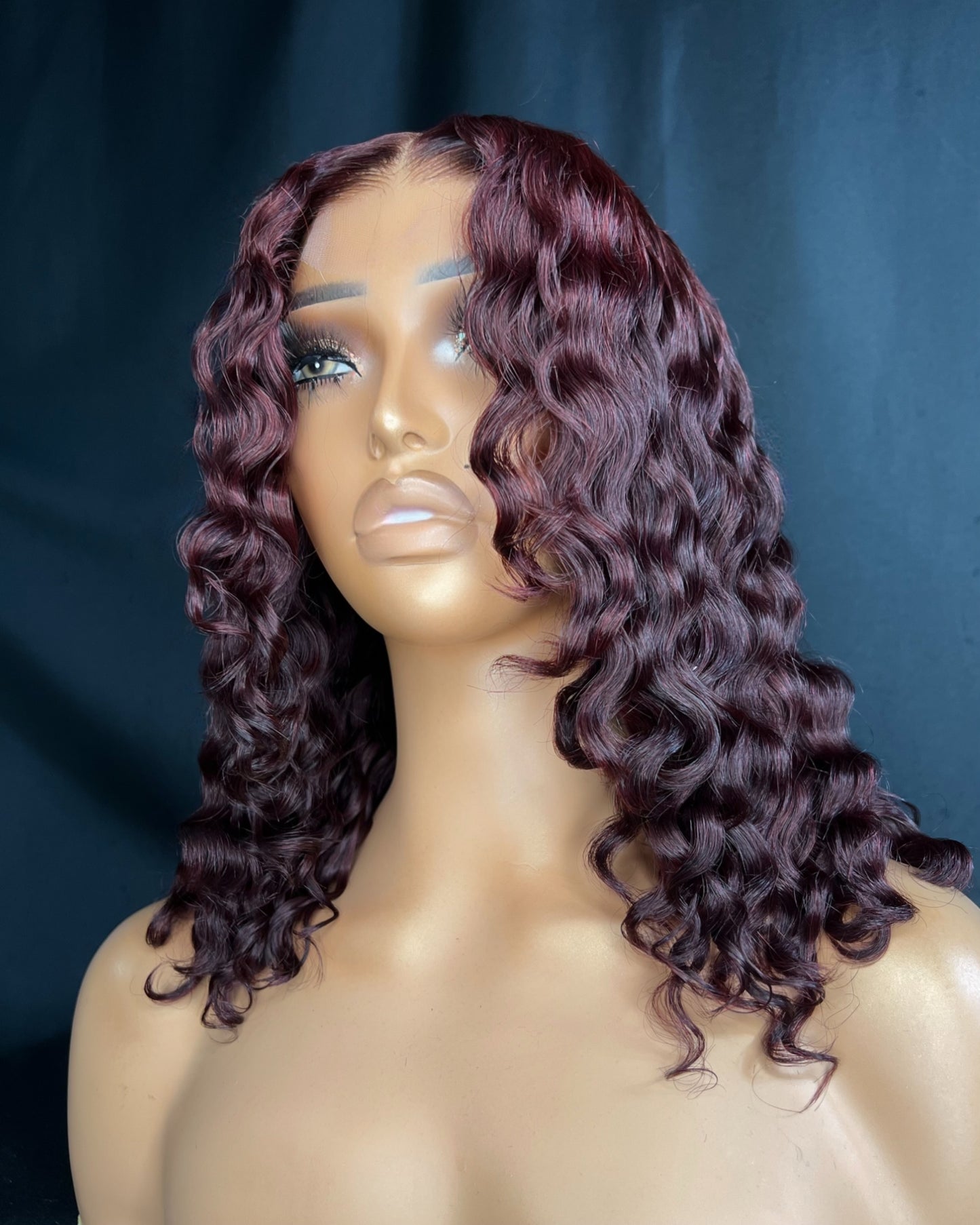 "AYLA" SMALL CAP, 2X6 HD LACE CLOSURE, 12-INCH, CURLY, READY TO SHIP WIG