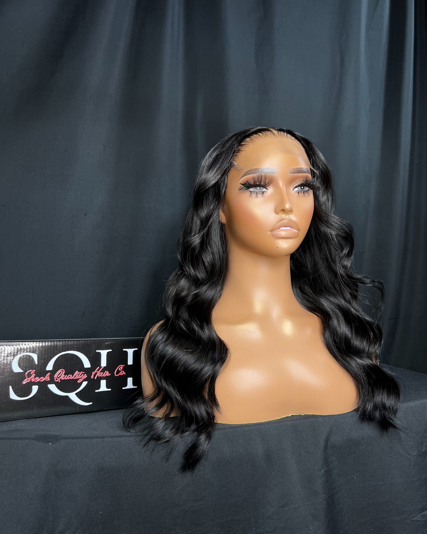 “VIANCA” SMALL CAP, LAST 3 YEAR PLUS, 5x5 CLOSURE, HD LACE, 18-INCH, STRAIGHT, JET BLACK, READY TO SHIP WIG