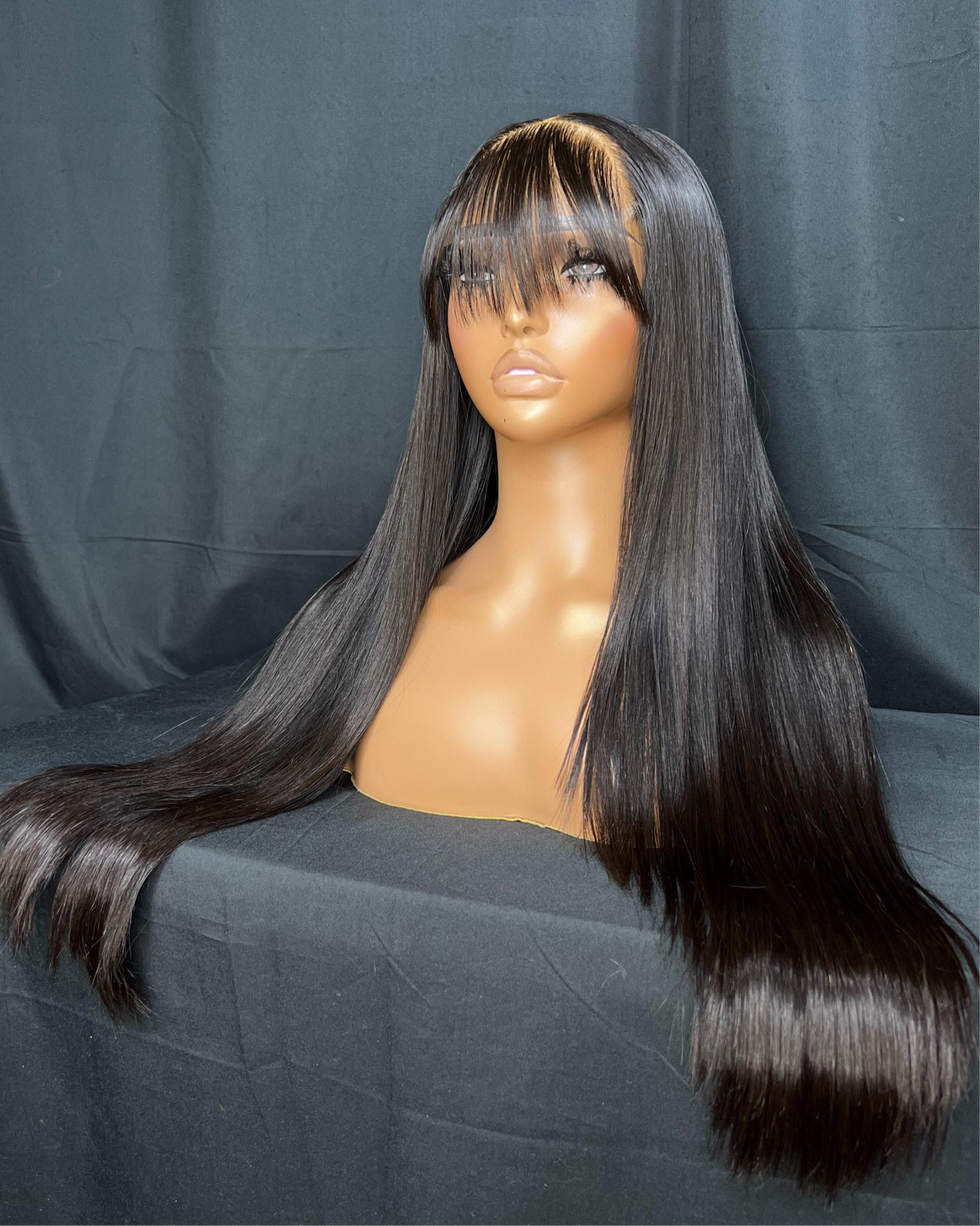 “ODESSA” 5x5 HD LACE CLOSURE, 22-INCHES, STRAIGHT, LAST 1-2 YEARS, READY TO WEAR WIG WITH BANGS