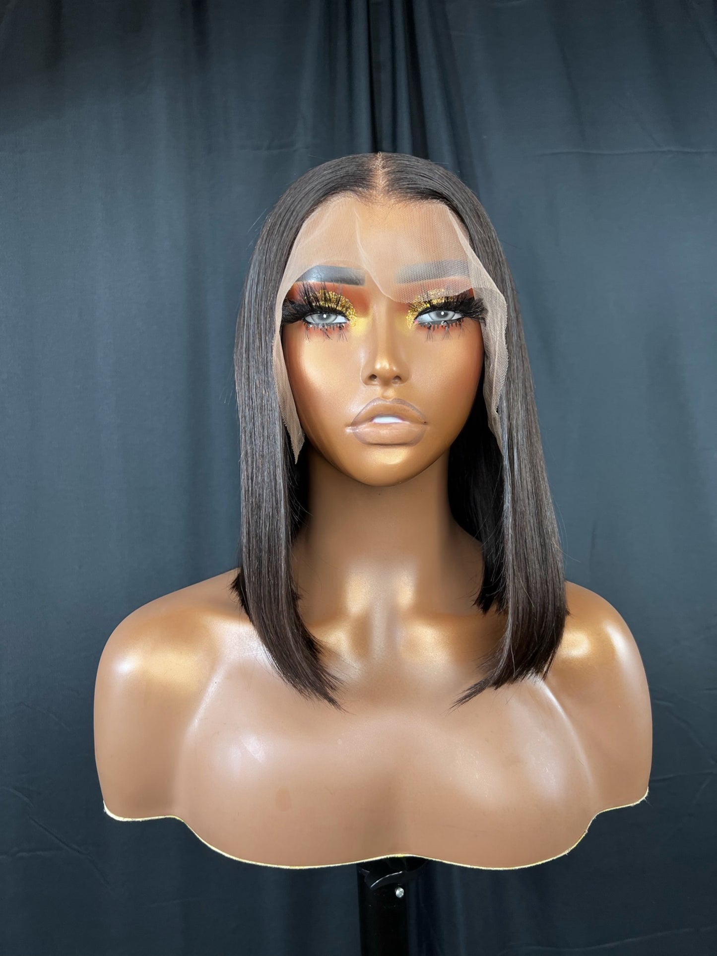“REMI” 13X4 FRONTAL, TRANSPARENT LACE, 12-INCH BLUNT CUT, FULLY CUSTOMIZED WIG