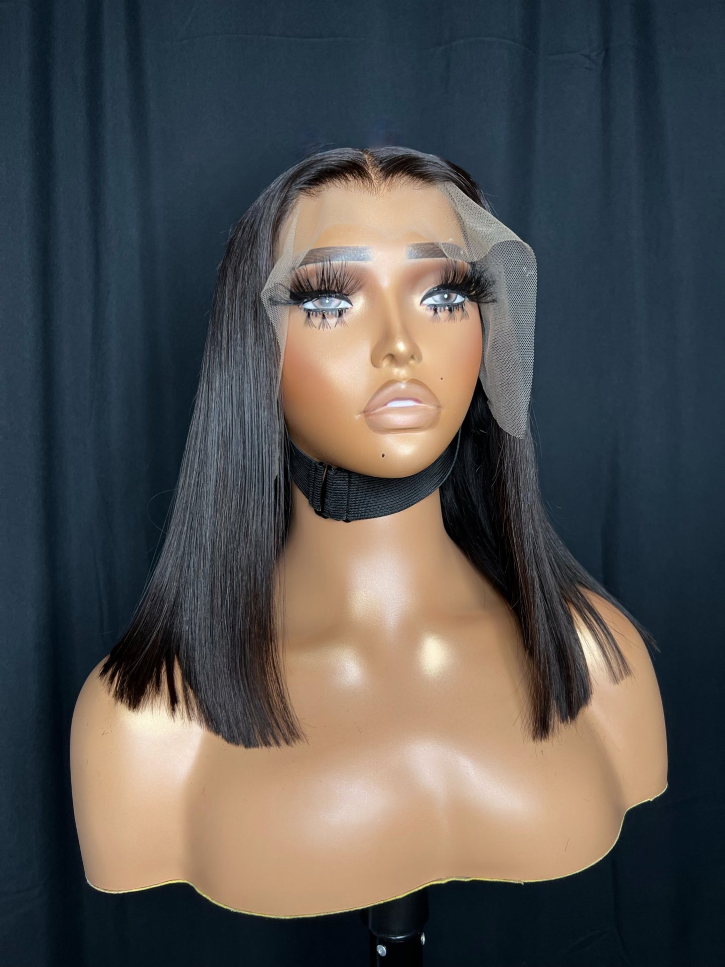 “REMI” 13X4 FRONTAL, TRANSPARENT LACE, 12-INCH BLUNT CUT, FULLY CUSTOMIZED WIG