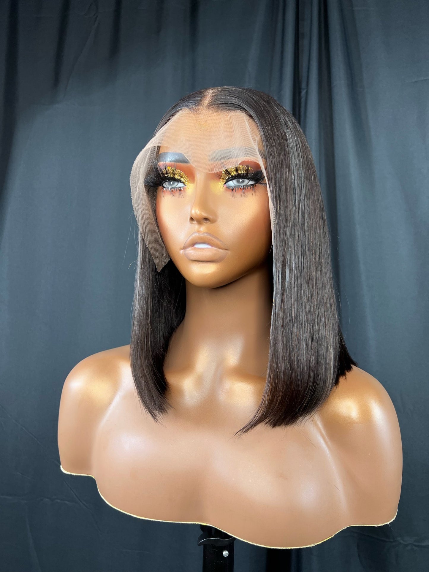 “REMI” 13X4 FRONTAL, TRANSPARENT LACE, 12-INCH BLUNT CUT, FULLY CUSTOMIZED WIG