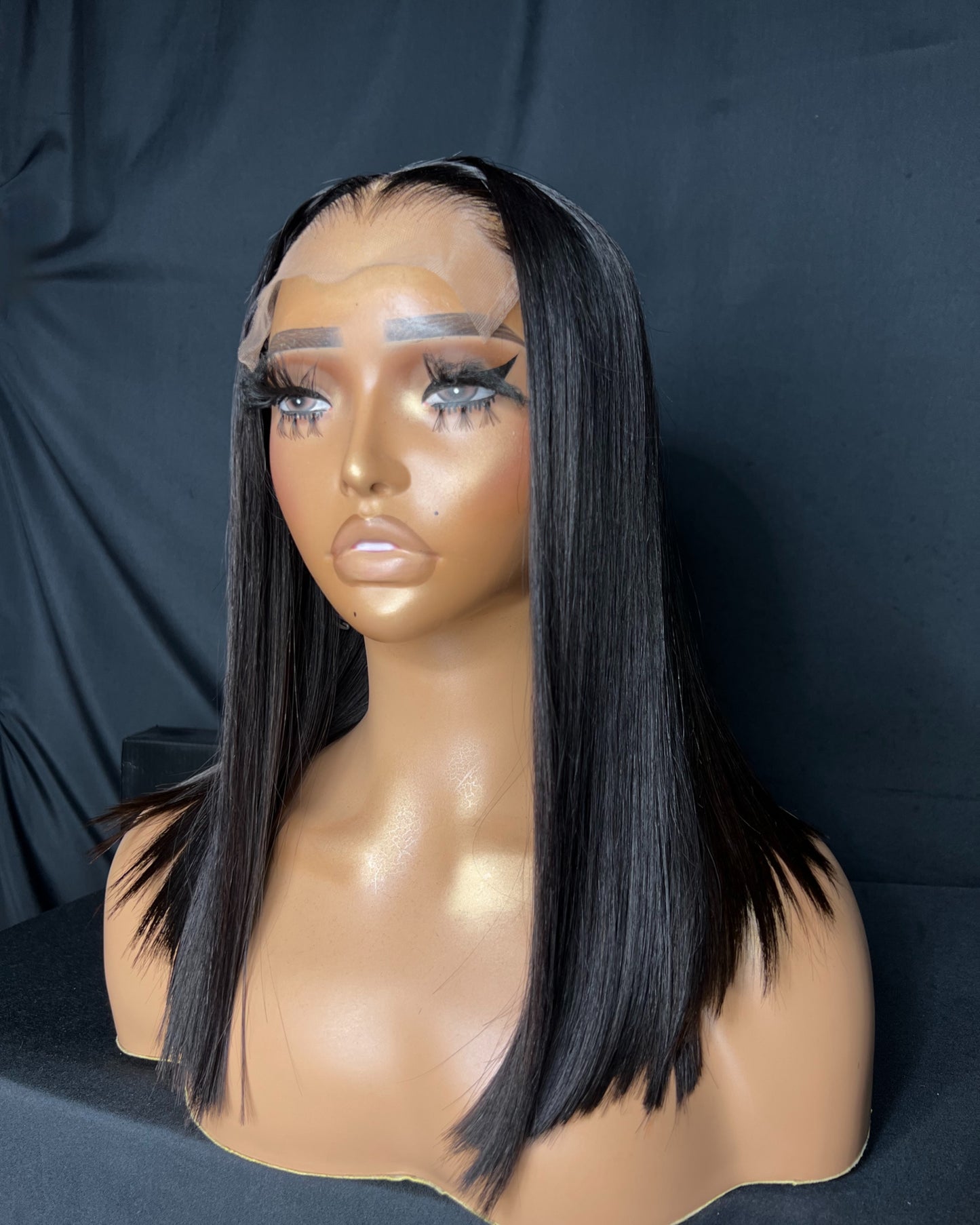 “DAWN” (Ready to Ship Wig) PRE-MADE, 5x5 CLOSURE, TRANSPARENT LACE, 14-INCH, STRAIGHT, READY TO WEAR WIG