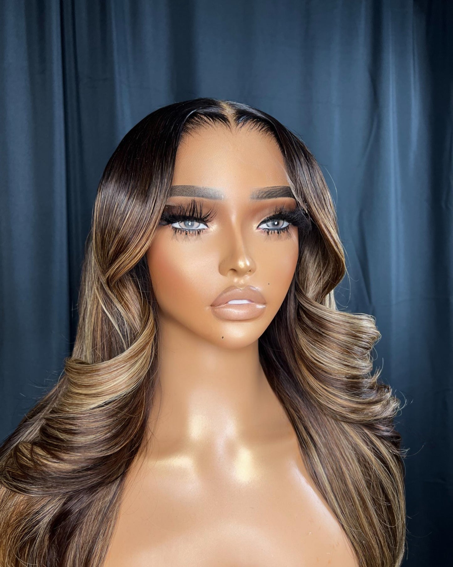 "ELENA" 5x5 HD LACE, 22-WIG, HIGHLIGHTS, READY TO WEAR WIG