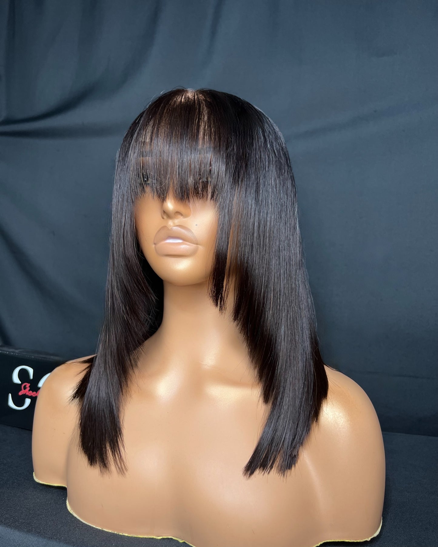 “KERRY” (Ready to Ship Wig) 5x5 CLOSURE, TRANSPARENT LACE, 12-INCH, STRAIGHT, READY TO WEAR WIG