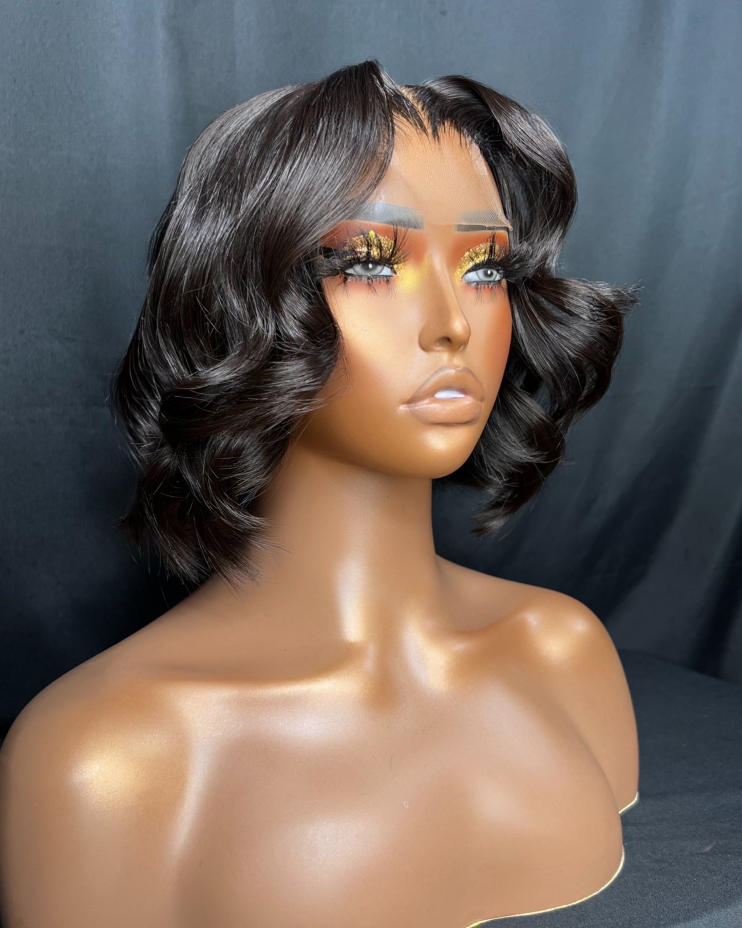 “LUNA” MEDIUM CAP, LAST 3 YEAR PLUS, 2x6 CLOSURE, HD LACE, STRAIGHT, 10-INCH, BLUNT CUT BOB, READY TO SHIP WIG