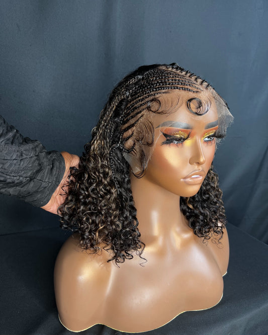 “SORAYA” 13x4 FRONTAL, HD LACE, CURLY, 12-INCH, READY TO SHIP WIG