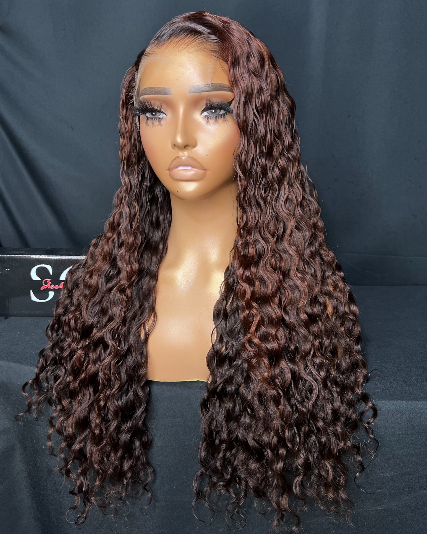 “CINNAMON SPICE” (Ready to Ship Wig) 5X5 CLOSURE, HD LACE, 22-INCH, CURLY, LAST 2 YEARS PLUS, READY TO WEAR WIG