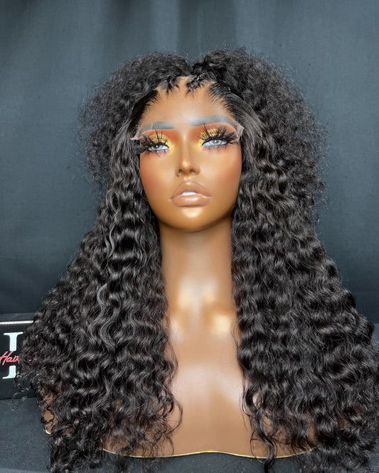 “SHAKIYAH” 5X5 HD LACE CLOSURE, 18-INCH, GLUE-LESS, BEST CURLY HAIR, READY TO SHIP WIG