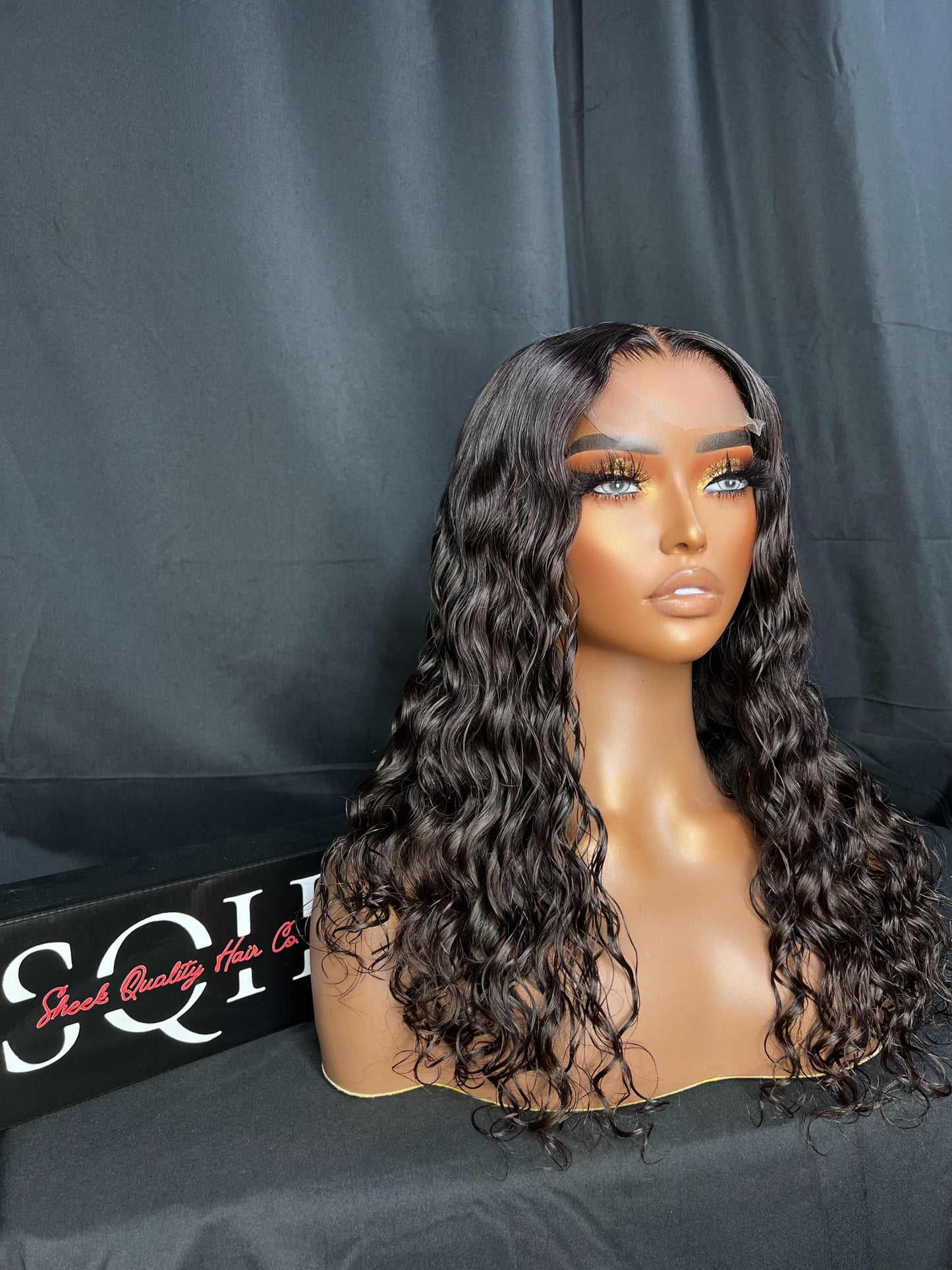 “FANNIE” 4x4 CLOSURE, TRANSPARENT LACE, 16-INCH, LOOSE WAVE, LAST 3 YEARS PLUS, READY TO SHIP WIG