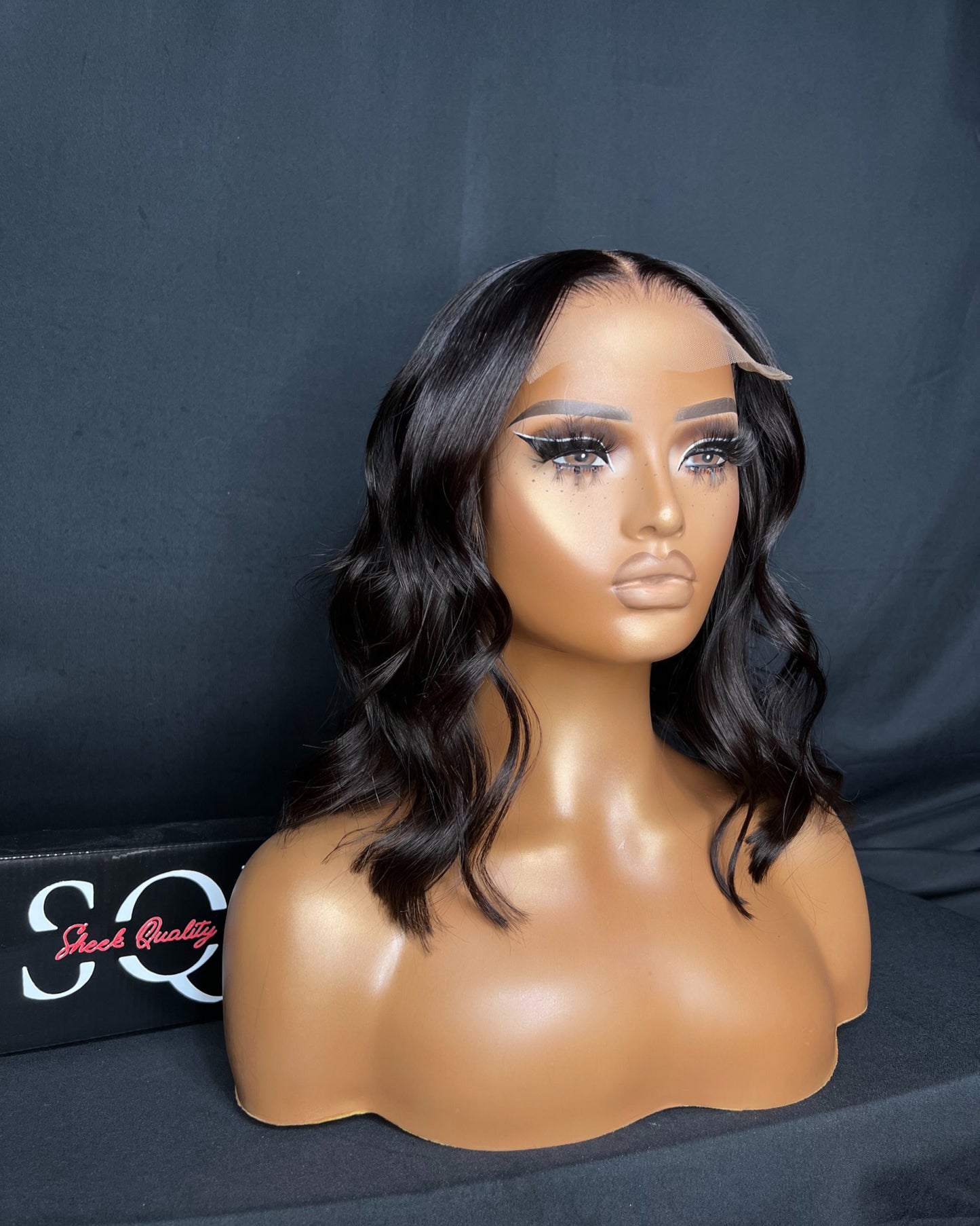 “NEISHA” (Ready to Ship Wig) PRE-MADE, 5x5 CLOSURE, TRANSPARENT LACE, 12-INCH, STRAIGHT, READY TO WEAR WIG