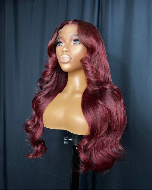 “BLAZE” 5x5 CLOSURE, HD LACE, 20-INCH, READY TO WEAR RED WIG