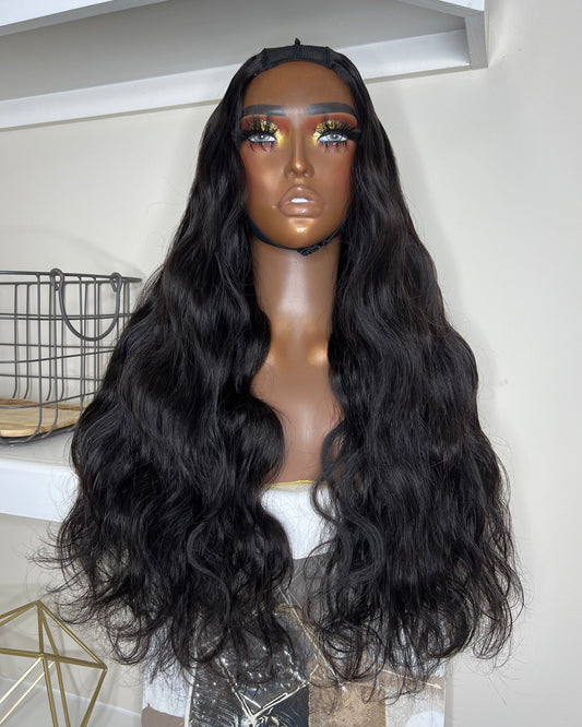 BODY WAVE, U-PART, 22-INCH WIG