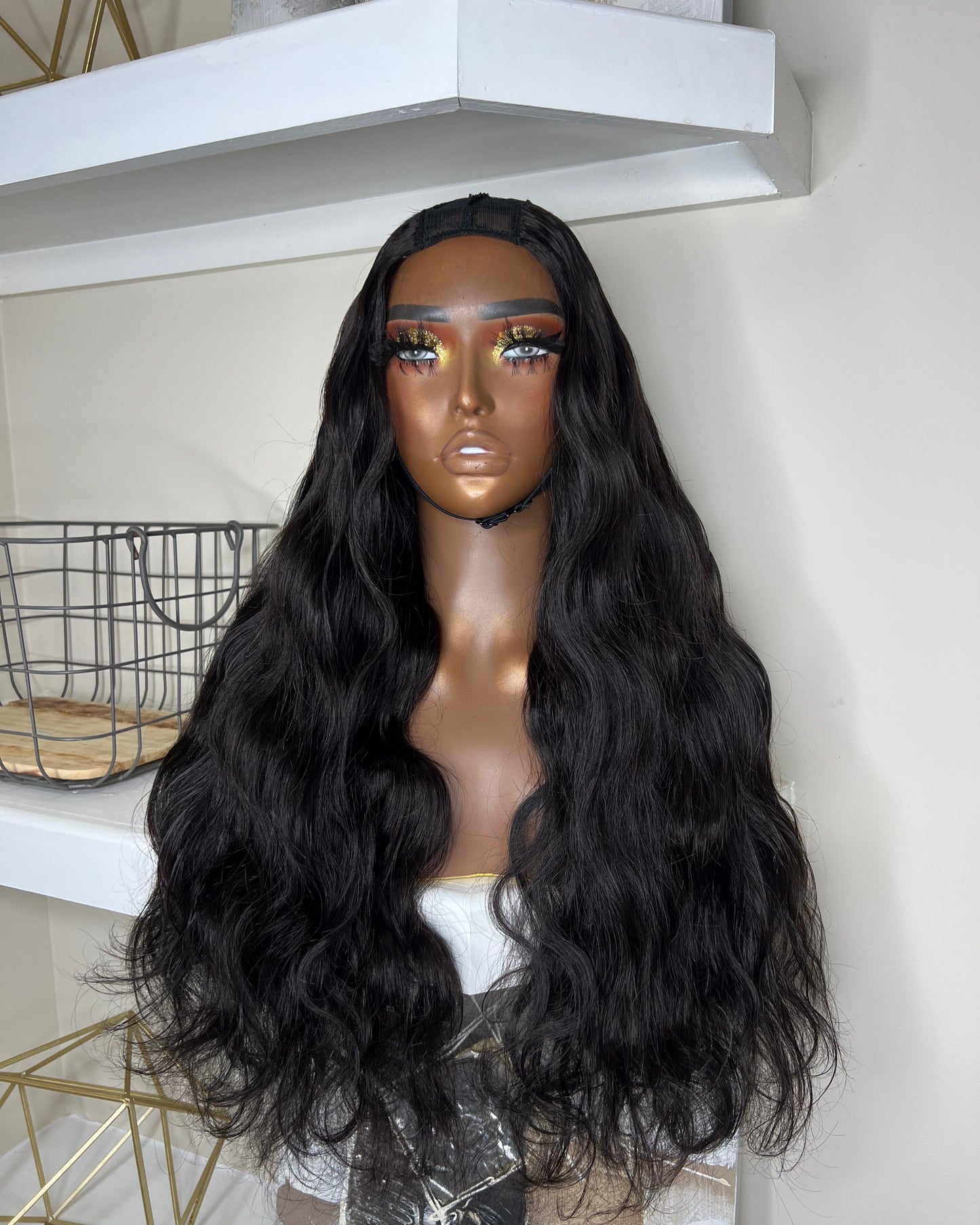 BODY WAVE, U-PART, 22-INCH WIG