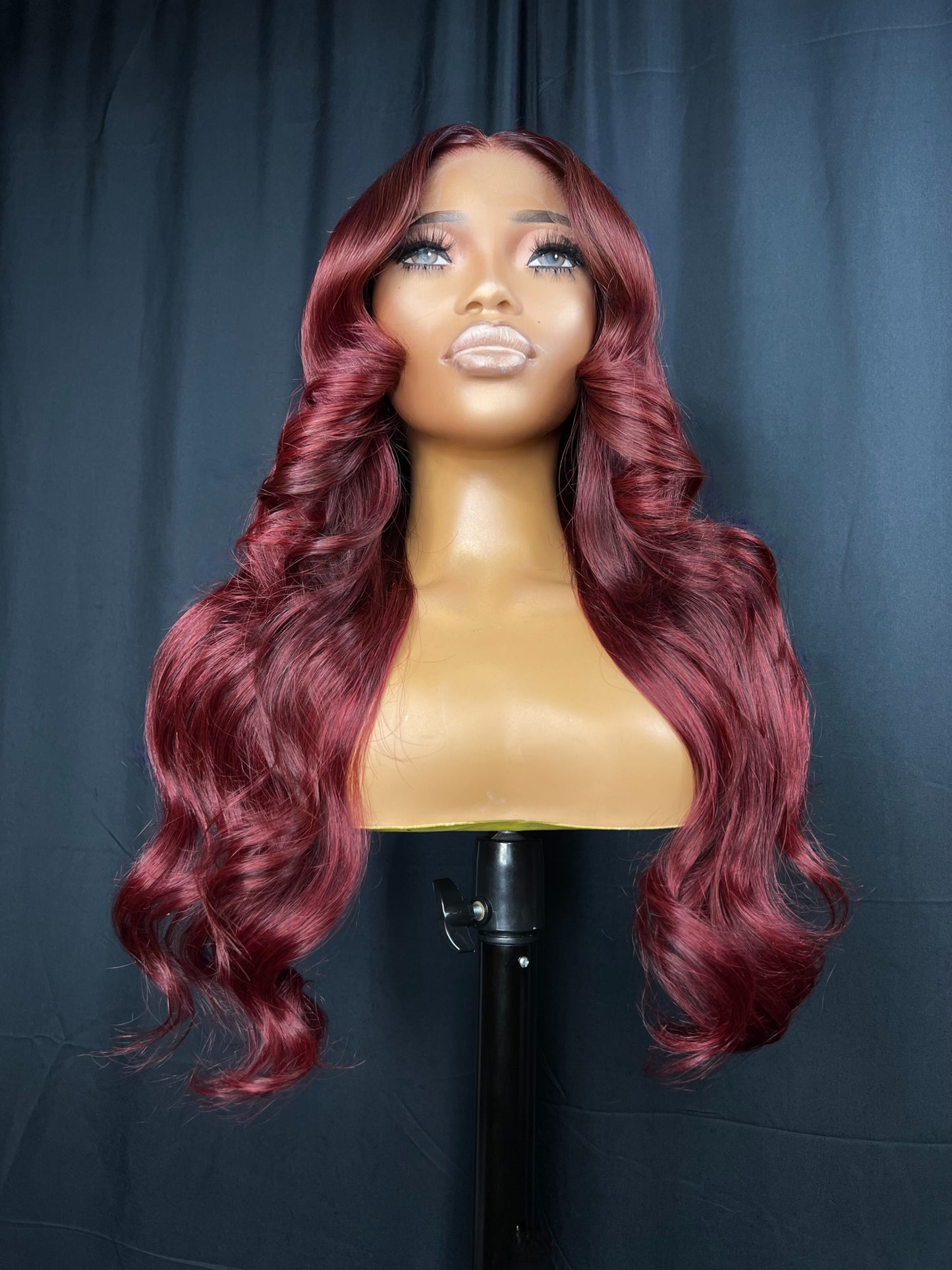 “BLAZE” 5x5 CLOSURE, HD LACE, 20-INCH, READY TO WEAR RED WIG