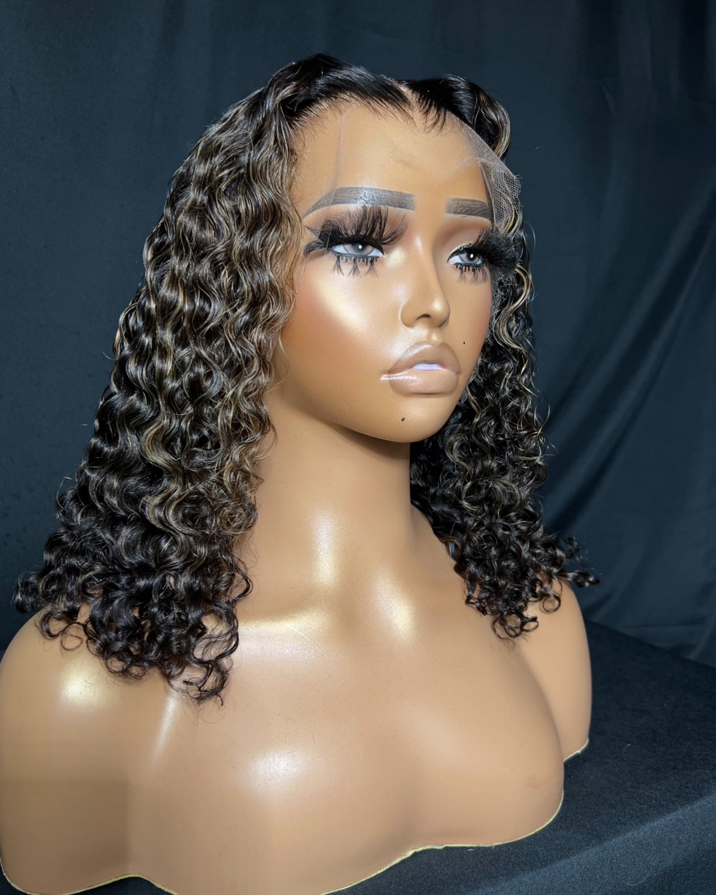 “BRIELLE” (Ready to Ship Wig) 13x4 FRONTAL, HD LACE, CURLY, 12-INCH, LAST 2 YEARS PLUS, EASY TO WEAR WIG