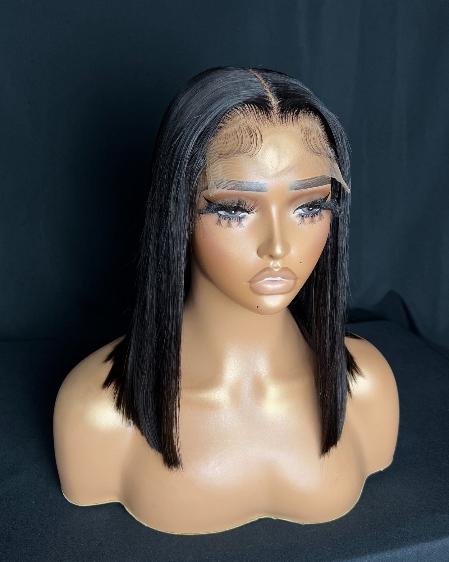 “QUEEN” (Ready to Ship Wig) PRE-MADE, 5x5 CLOSURE, TRANSPARENT LACE, 12-INCH, STRAIGHT, READY TO WEAR WIG
