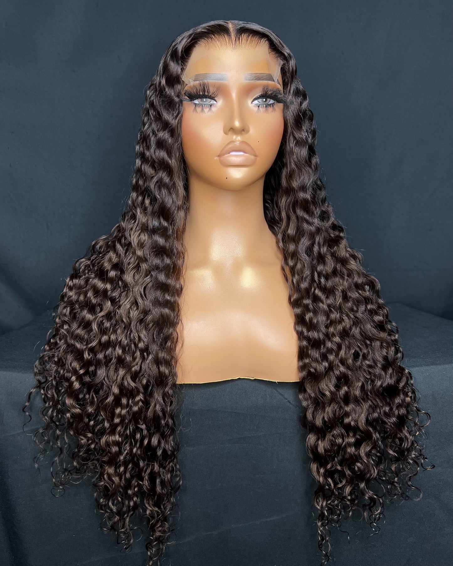 “SHAMEA” (Ready to Ship Wig) 5X5 CLOSURE, HD LACE, 24-INCH, CURLY, READY TO WEAR WIG