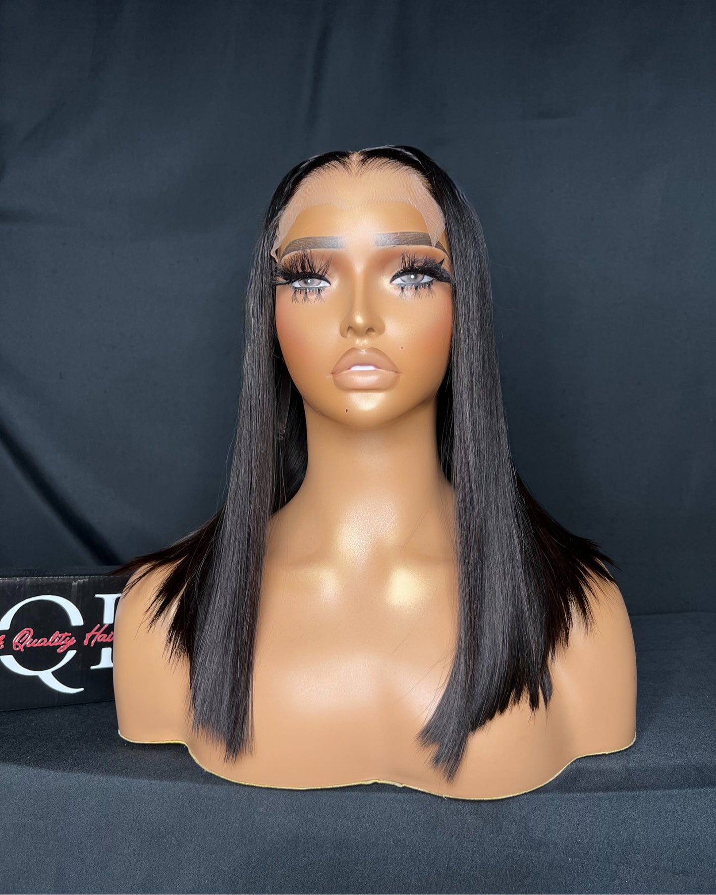 “DAWN” (Ready to Ship Wig) PRE-MADE, 5x5 CLOSURE, TRANSPARENT LACE, 14-INCH, STRAIGHT, READY TO WEAR WIG
