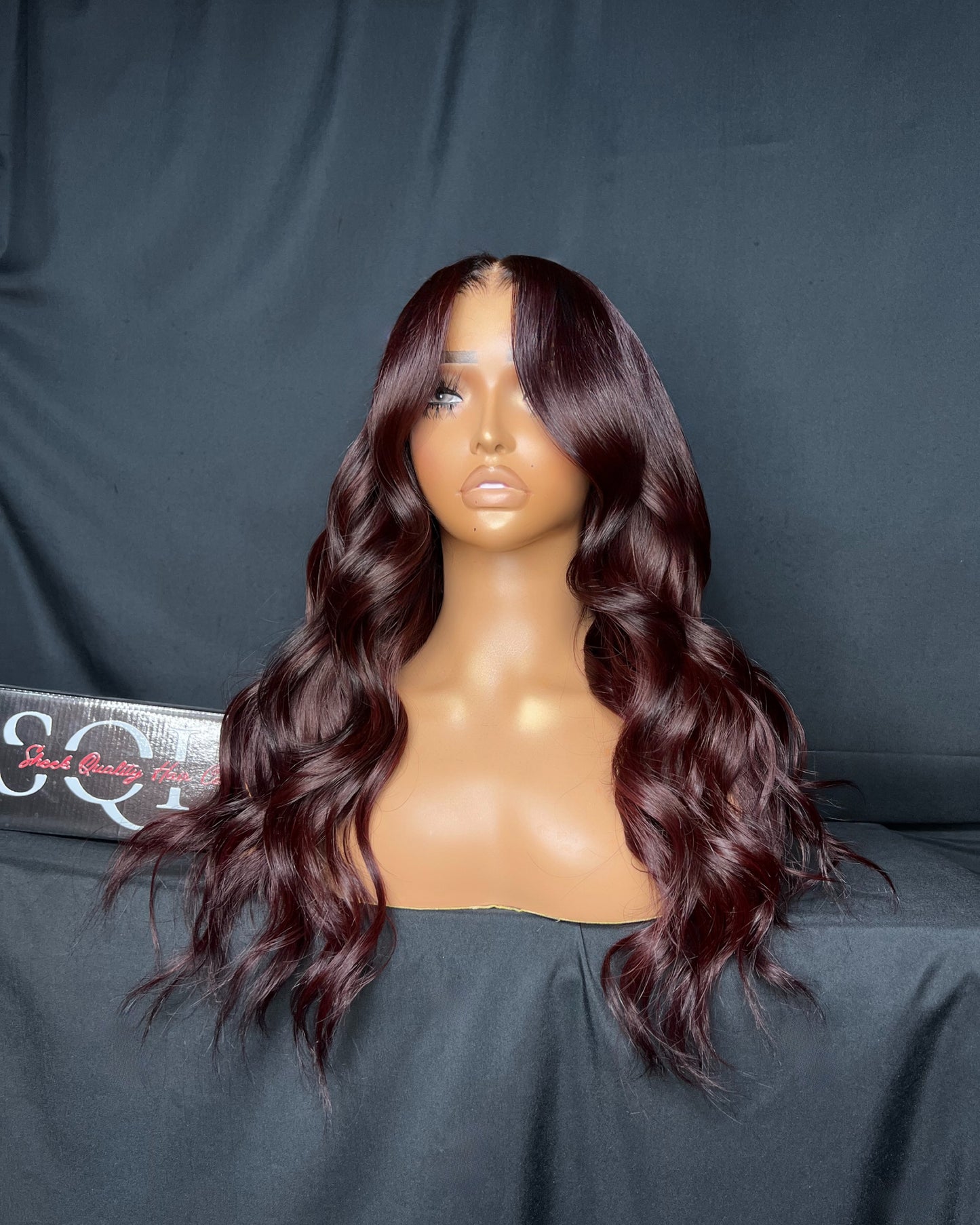 “MERLOT” (Ready to Ship Wig) 5x5 CLOSURE, HD LACE, 20-INCH, BODY, LAST 2 YEARS PLUS, READY TO WEAR WIG