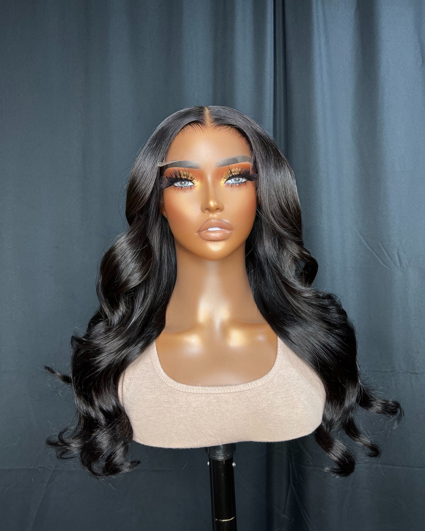 ARI 5x5 HD LACE CLOSURE, 18 INCH, BODY WAVE, BLACK WIG