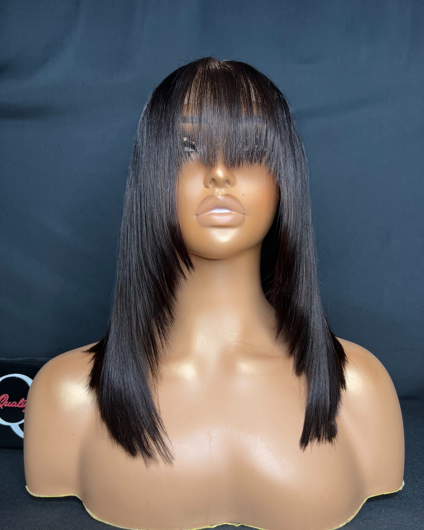 “KERRY” (Ready to Ship Wig) 5x5 CLOSURE, TRANSPARENT LACE, 12-INCH, STRAIGHT, READY TO WEAR WIG