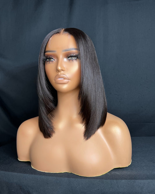 “PILLAR” LARGE CAP, 2x6 CLOSURE, HD LACE, STRAIGHT, BLUNT CUT BOB, LAST 3 YEAR PLUS, READY TO SHIP WIG