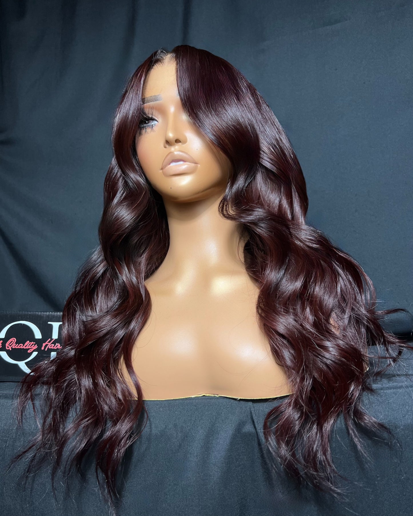 “MERLOT” (Ready to Ship Wig) 5x5 CLOSURE, HD LACE, 20-INCH, BODY, LAST 2 YEARS PLUS, READY TO WEAR WIG