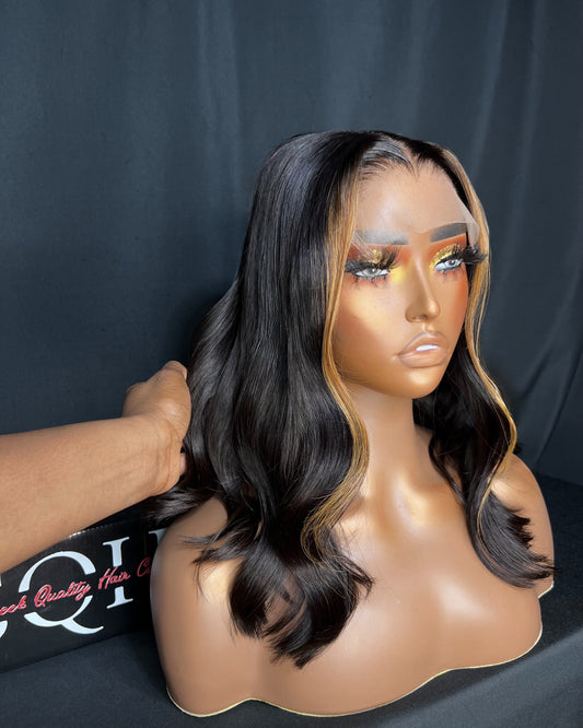 “CHANTELLE” (Ready to Ship Wig) PRE-MADE, 5x5 CLOSURE, TRANSPARENT LACE, 14-INCH, STRAIGHT, READY TO WEAR WIG