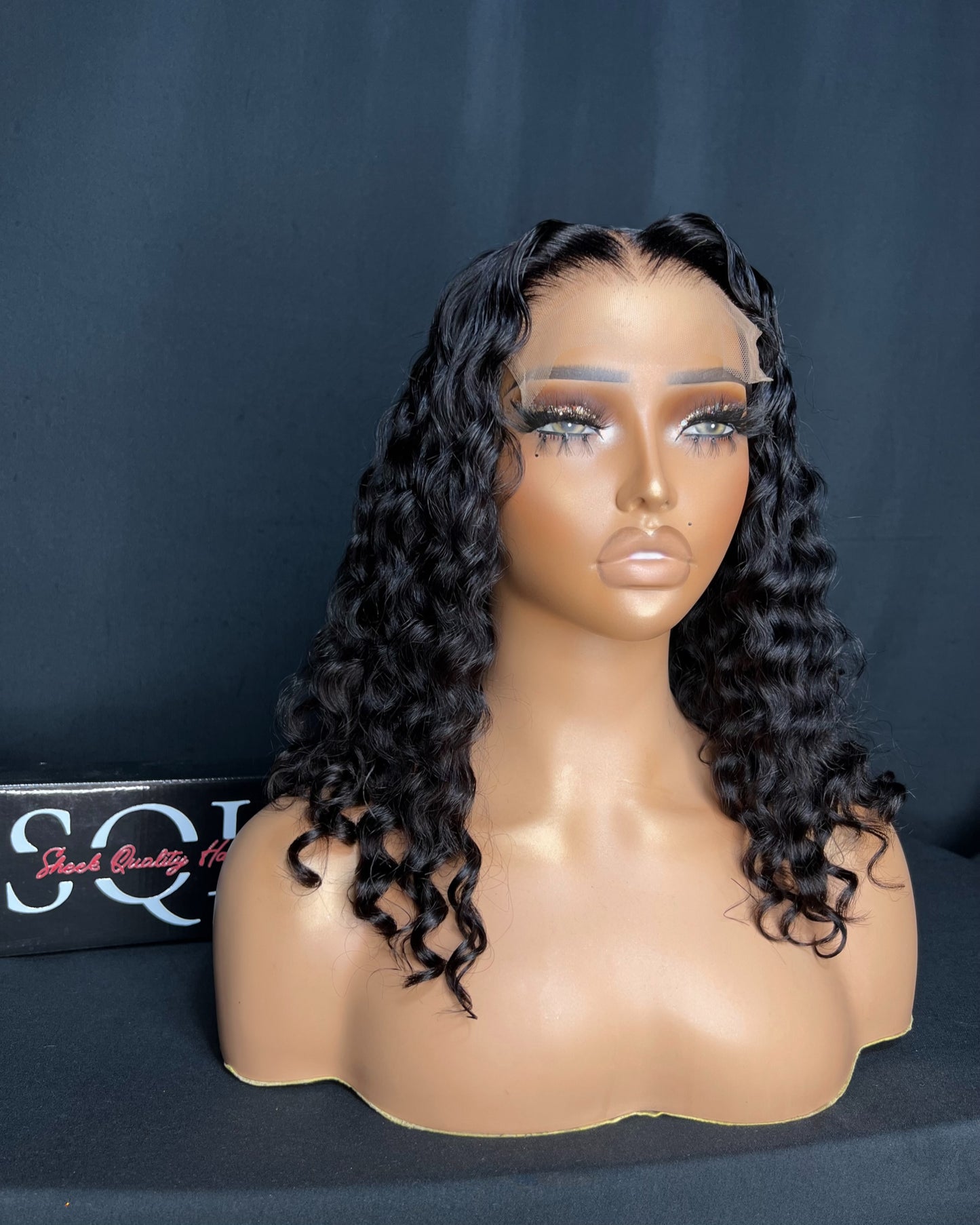 “JANET” (Ready to Ship Wig) 5x5 CLOSURE, TRANSPARENT LACE, DEEP WAVE, READY TO WEAR WIG
