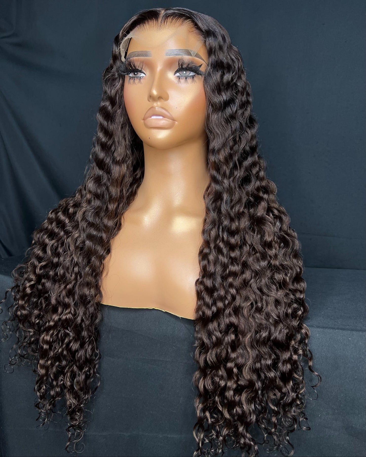 “SHAMEA” (Ready to Ship Wig) 5X5 CLOSURE, HD LACE, 24-INCH, CURLY, READY TO WEAR WIG