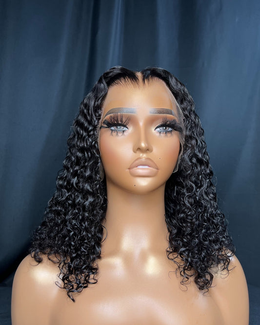 “SABRINA” 13x4 HD LACE FRONTAL, 12 INCHES, BRAZILIAN CURLY, EASY TO WEAR WIG