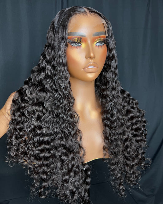 “TRINITY” (Ready to Ship Wig) 5X5 CLOSURE, HD LACE, 20-INCH, CURLY, READY TO WEAR WIG
