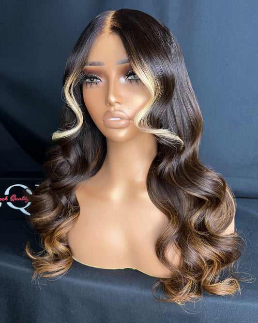 “FANCY” (Ready to Ship Wig) 6x6 LACE CLOSURE, HD LACE, 22-INCH, BODY WAVE, LAST 3 PLUS YEARS, READY TO WEAR WIG