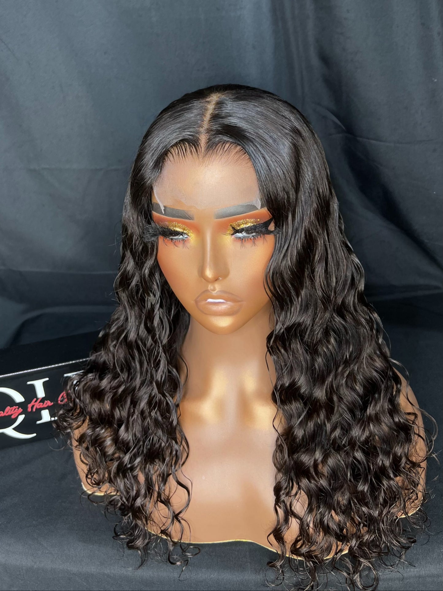 “FANNIE” 4x4 CLOSURE, TRANSPARENT LACE, 16-INCH, LOOSE WAVE, LAST 3 YEARS PLUS, READY TO SHIP WIG